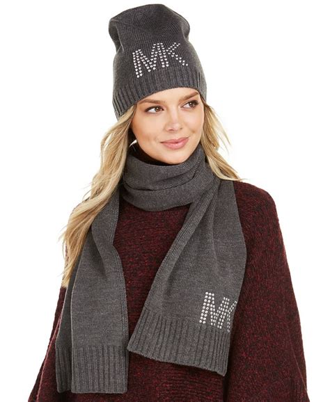 michael kors scarf black|Michael Kors ladies hat.